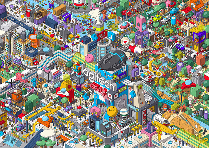 Ray Punxh, illustration, colorful, Latin American Design (LAD), Logitech, Ubisoft, Disney, motion design, art direction,